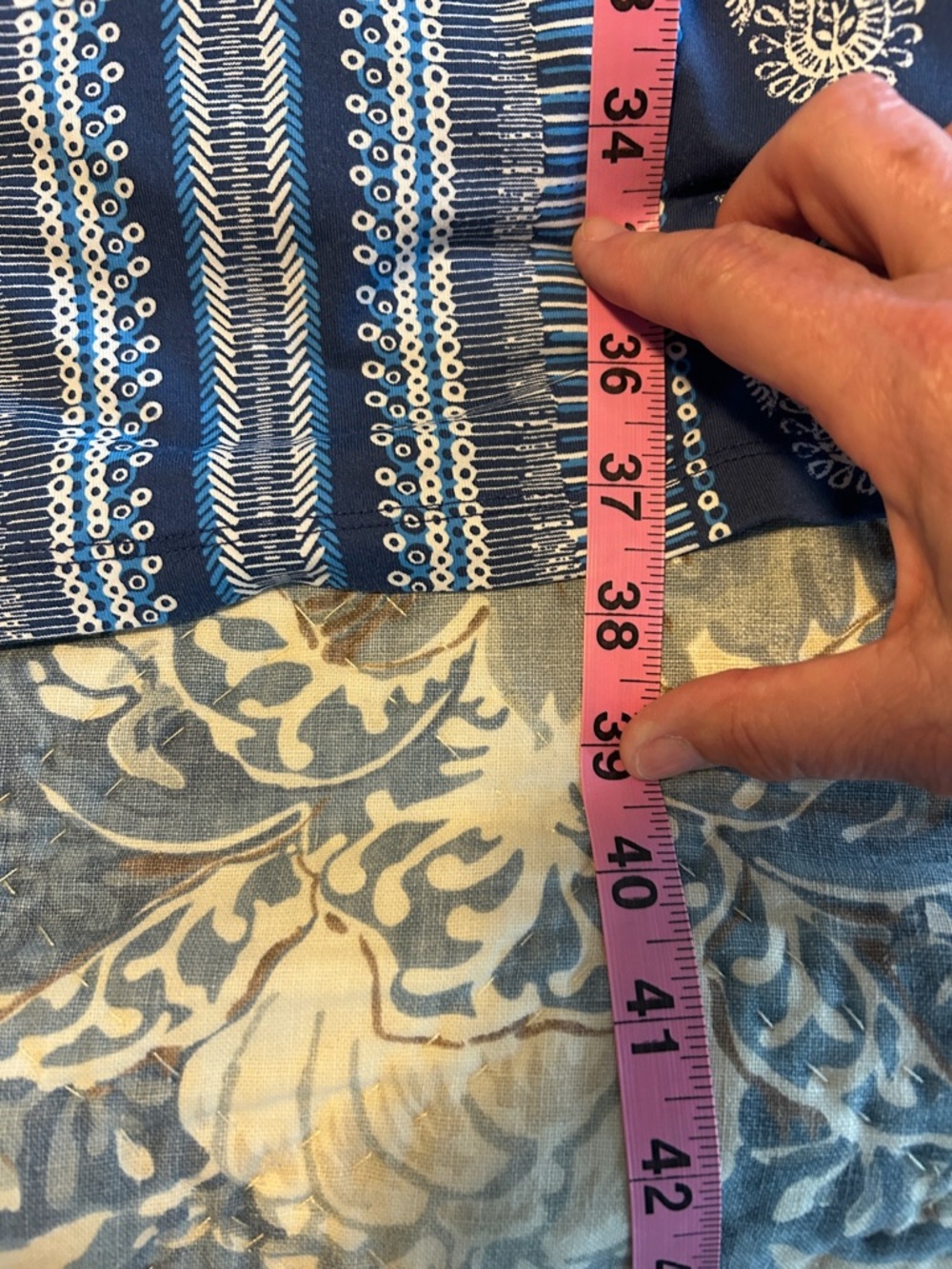 J. McLaughlin Blue Multi-Pattern Dress - Picture 7 of 8